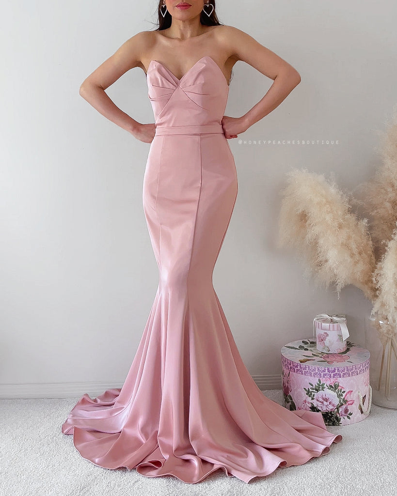one shoulder dusty pink prom dresses 2020 lace applique elegant tulle –  inspirationalbridal